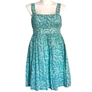 NEW YORK &‎ COMPANY TURQUOISE & WHITE GRAPHIC DRESS